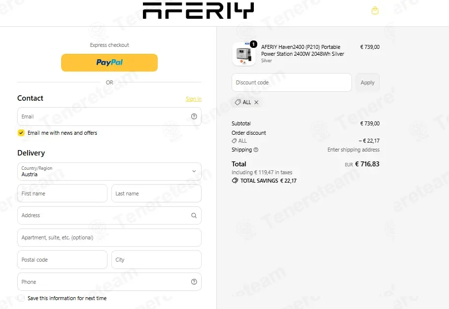 Aferiy coupon code tested July 2026 – Coupons Scout