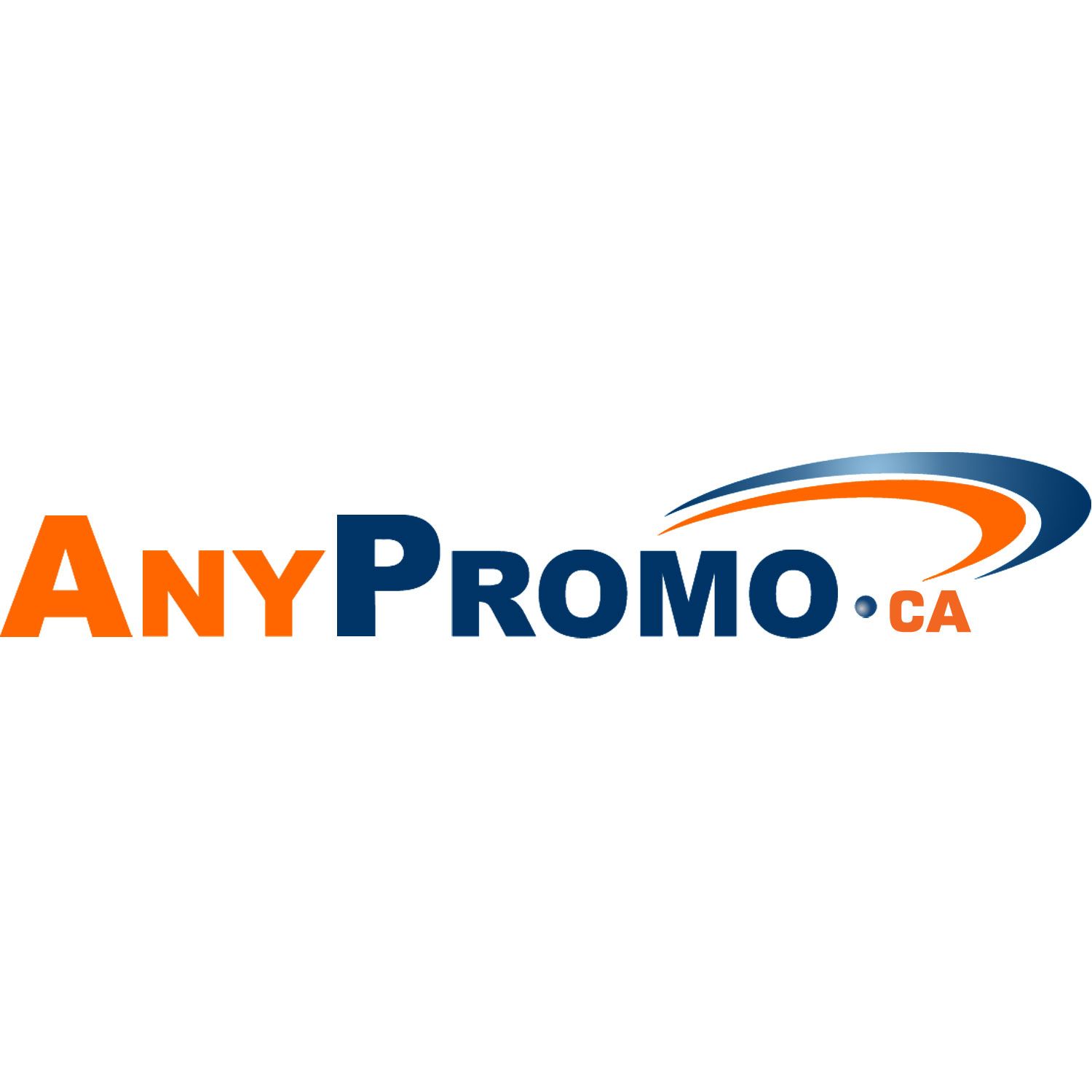 AnyPromo promotional products website homepage showing custom logo printed giveaways catalog