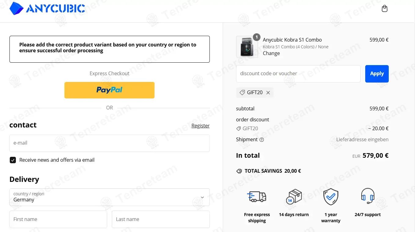 Anycubic FR coupon code tested July 2026 – Coupons Scout