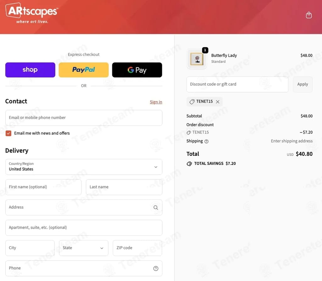 Artscapes coupon code tested September 2026 – Coupons Scout