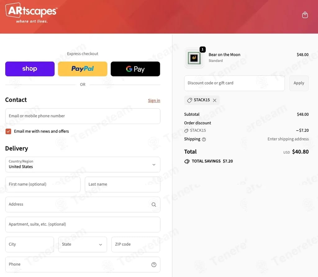 Artscapes coupon code tested September 2026 – Coupons Scout