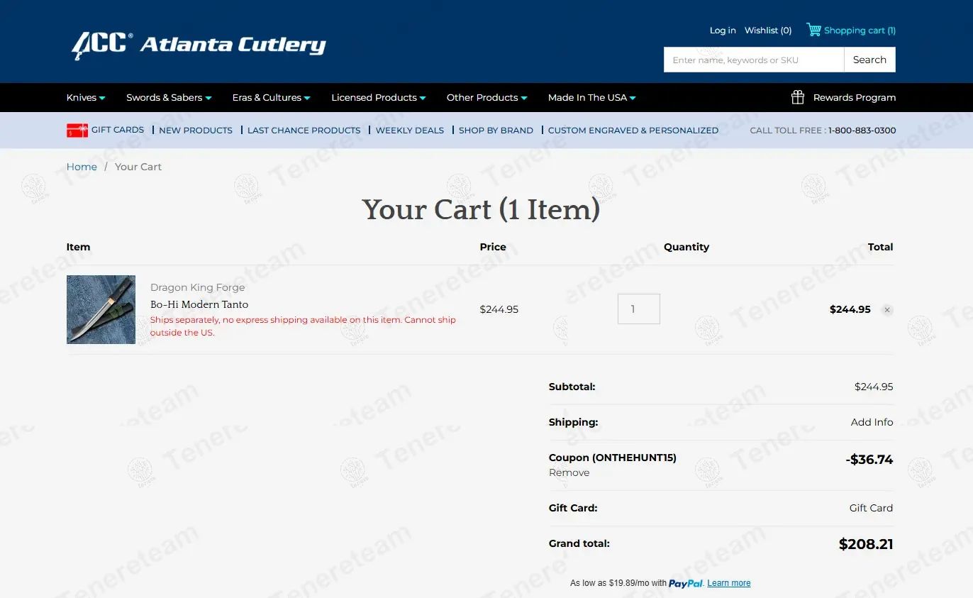 Atlanta Cutlery Corp. coupon code tested July 2026 – Coupons Scout