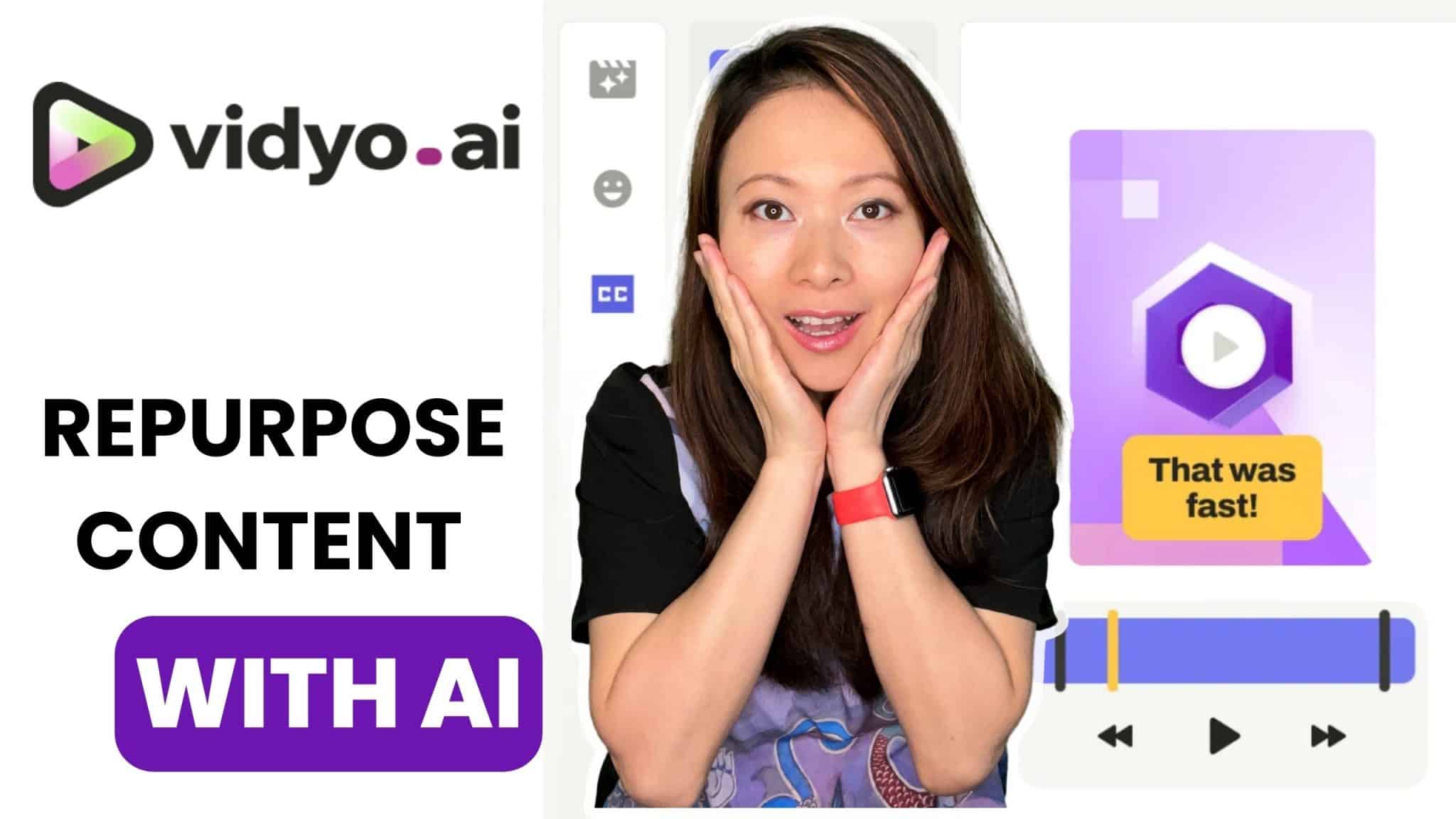Vidyo.ai brand focused AI video editor showing customizable templates for consistent brand identity