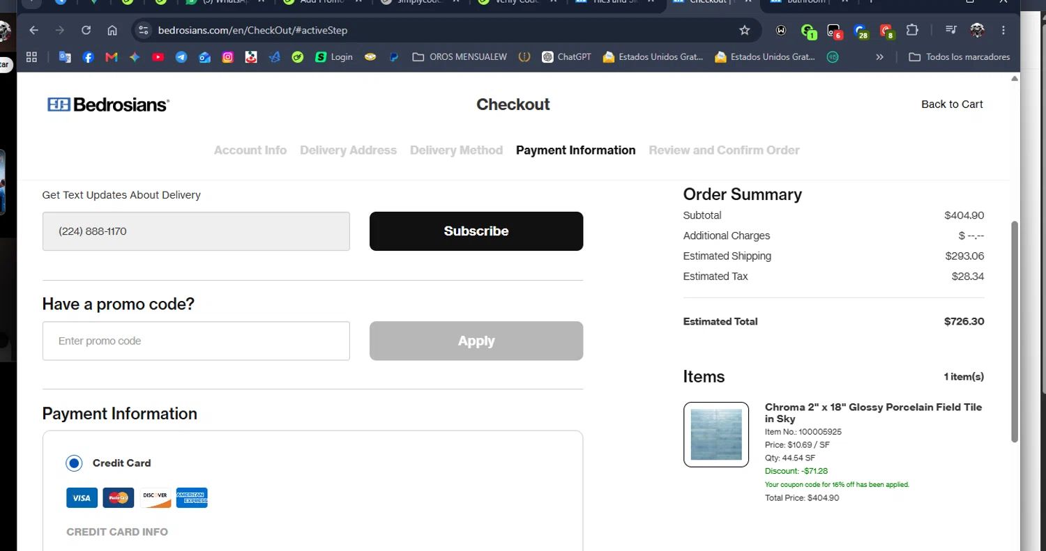 Bedrosians Tile & Stone coupon code tested July 2026 – Coupons Scout