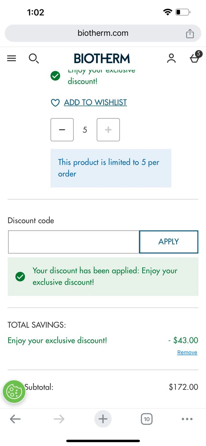 Biotherm USA coupon code tested July 2026 – Coupons Scout