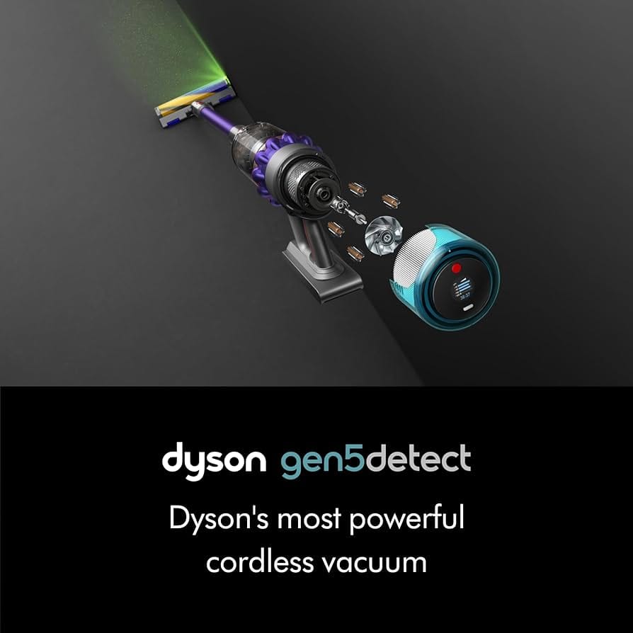 Dyson Gen5detect cordless HEPA vacuum with 280AW suction and laser dust illumination technology