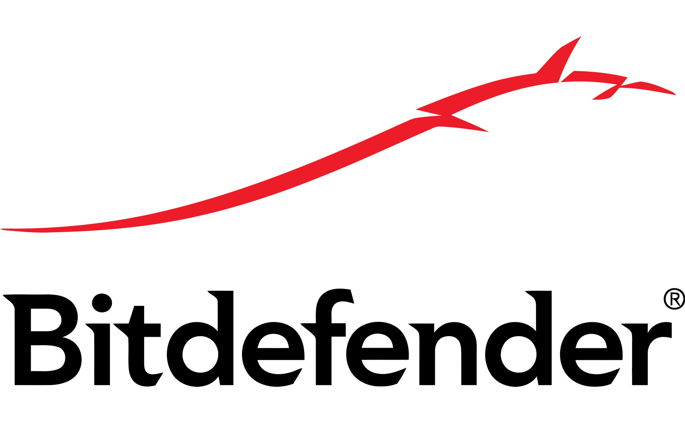 Bitdefender antivirus brand logo displayed on white background for security software review
