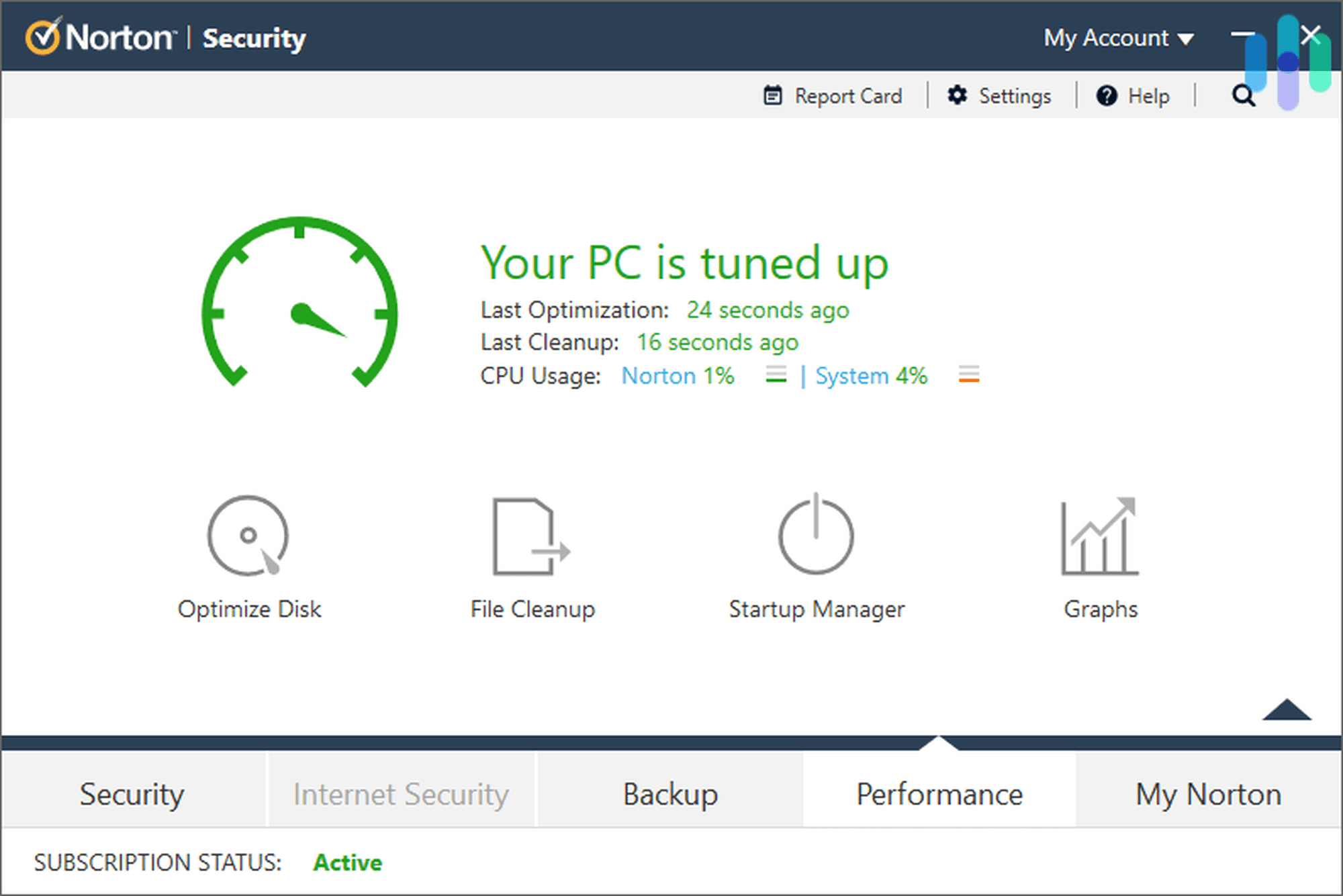 Norton 360 Deluxe security dashboard interface showing protection status and VPN toggle for comparison