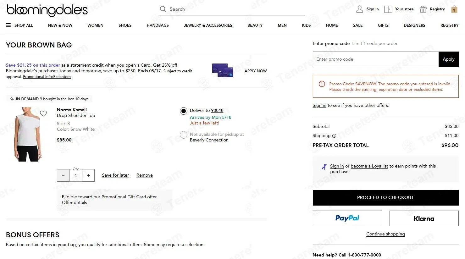 Bloomingdale's coupon code tested September 2026 – Coupons Scout