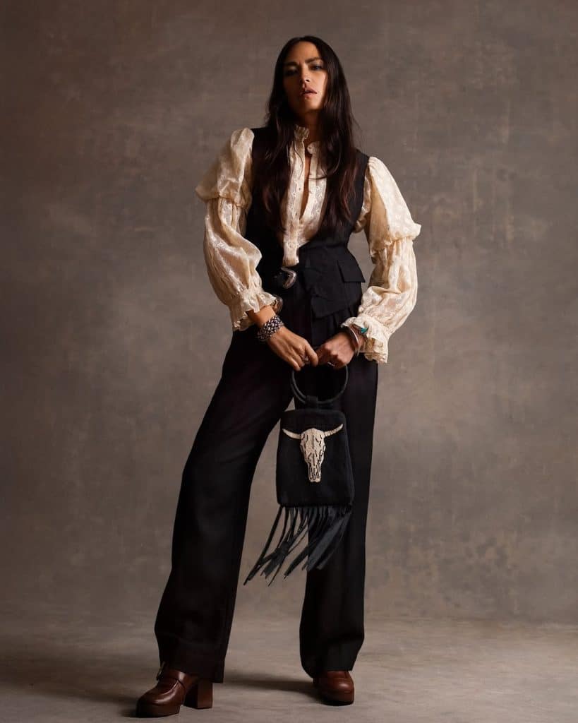 Free People style flowy boho top displayed on model for effortless bohemian summer wardrobe inspiration