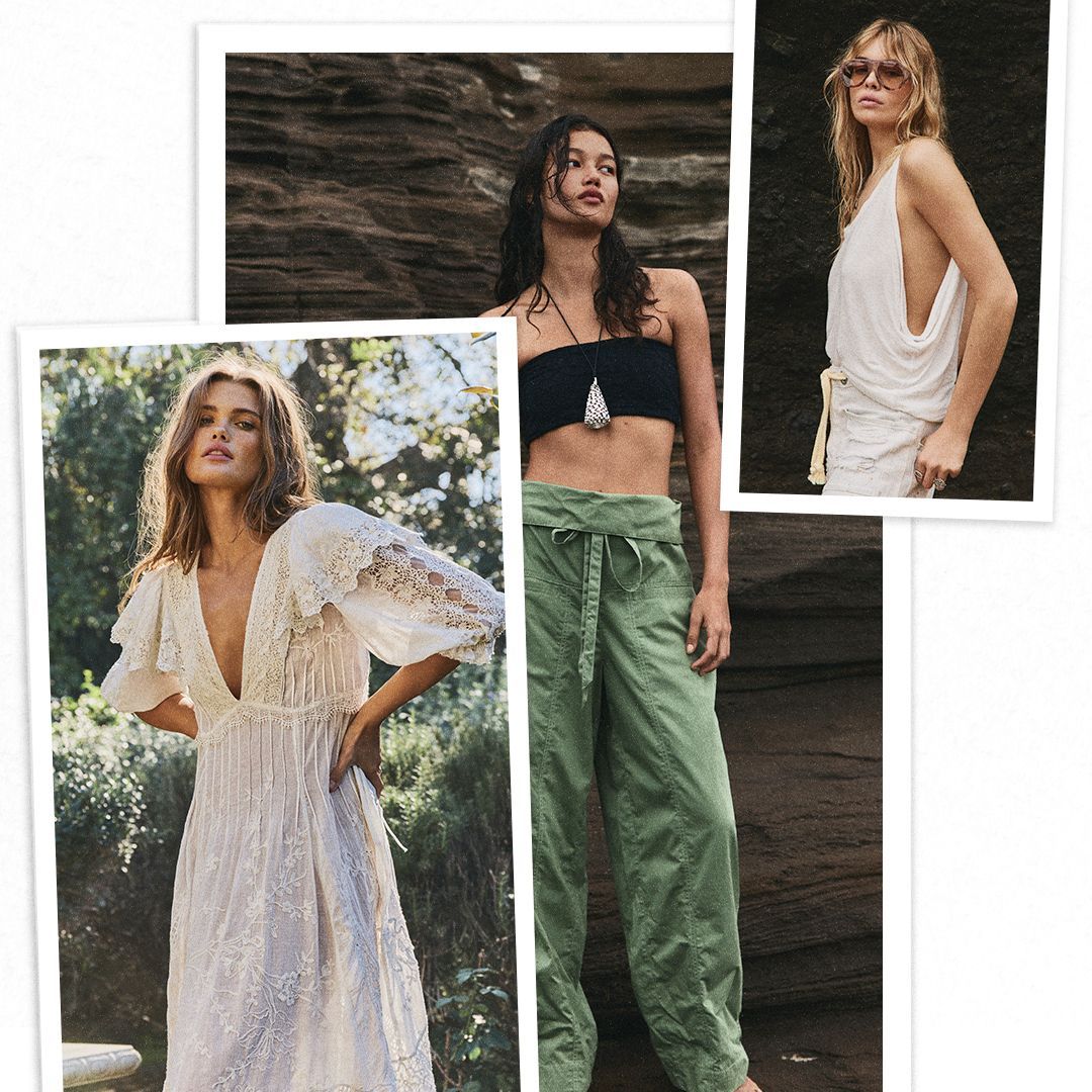 Free People new-in boho tops collection featuring natural-fiber cotton and viscose flowy styles