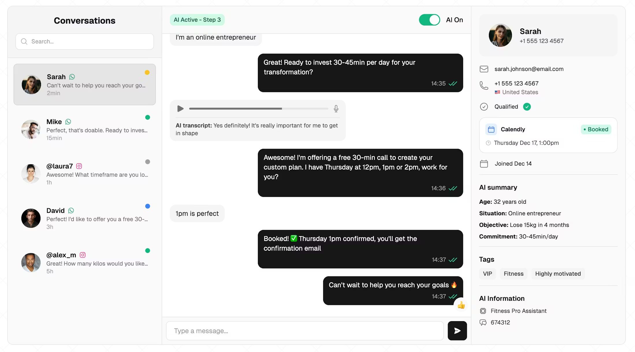 ManyChat visual flow builder interface for Instagram and Facebook Messenger marketing automation