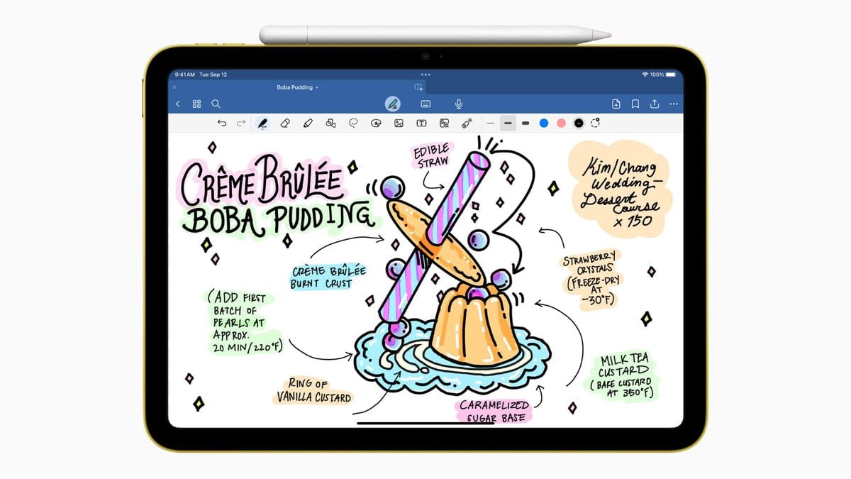 GoodNotes 6 app interface on iPad showing digital handwritten notes with Apple Pencil integration for students