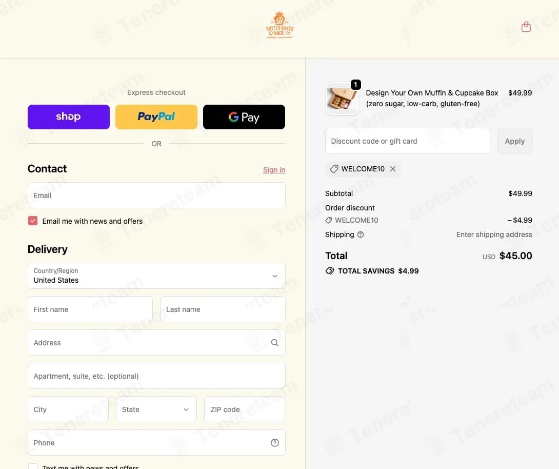 Butter Baked Cake coupon code tested September 2026 – Coupons Scout