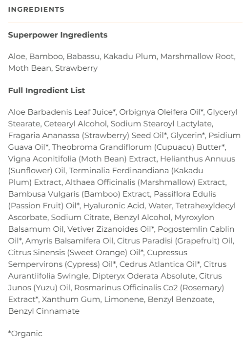 Skincare product back label showing INCI ingredient list for consumer verification and safety review