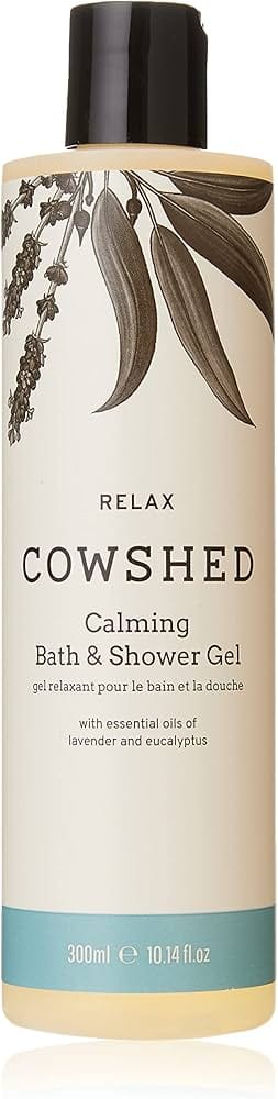 Cowshed UK Review 2026: The Honest Truth About The Brand Everyone Wants to Love -Cowshed Relax Calming Bath and Shower Gel 300ml bottle with lavender and eucalyptus-couponsscout.com