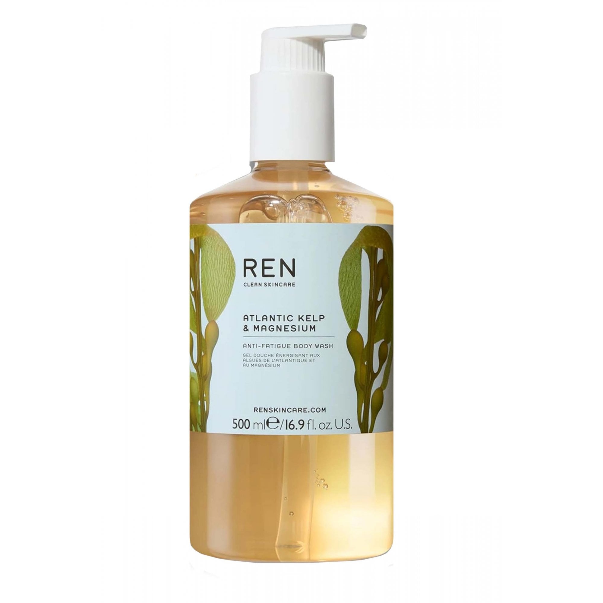 REN Clean Skincare Atlantic Kelp and Magnesium anti-fatigue body wash for sensitive skin
