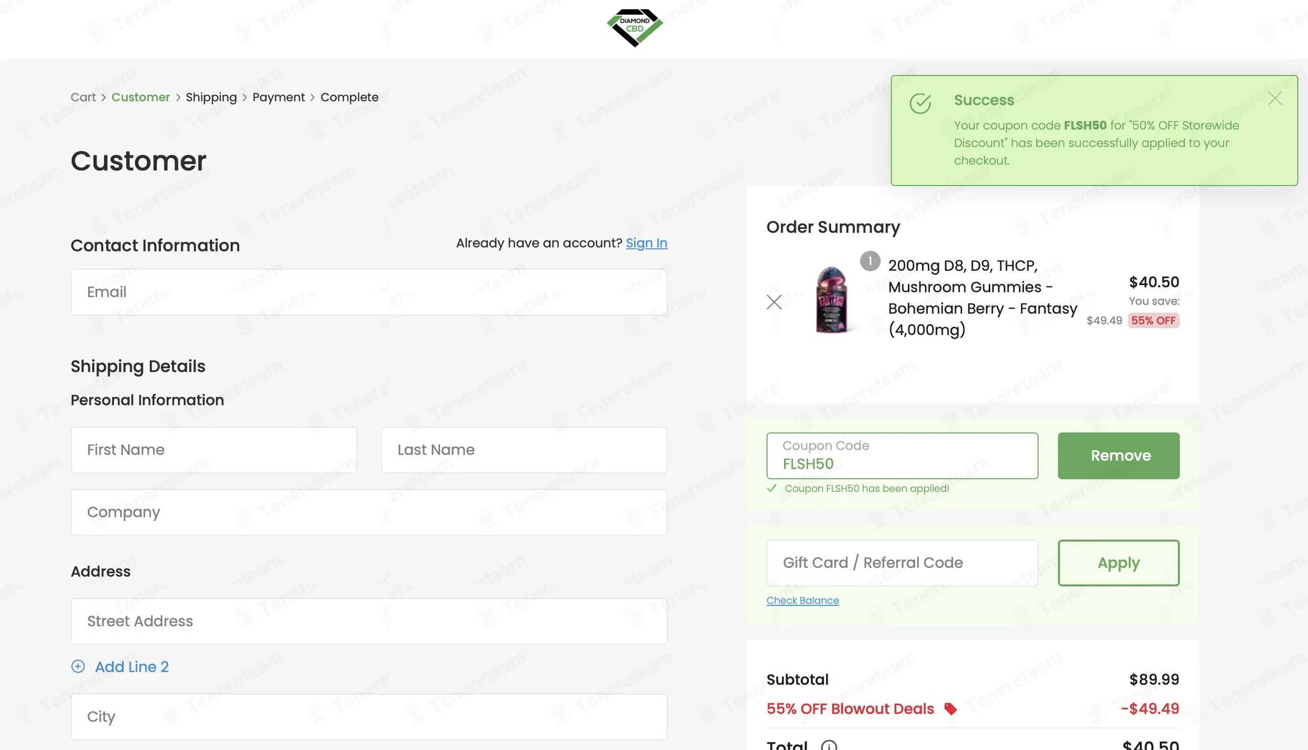 Diamond CBD coupon code tested July 2026 – Coupons Scout