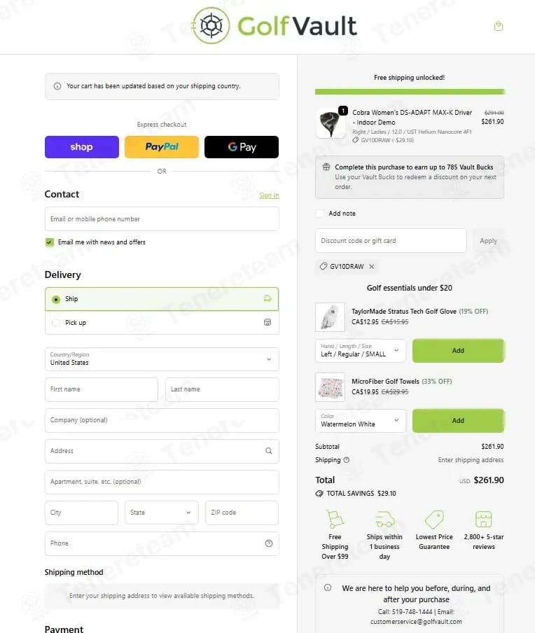 Discount Golf Store coupon code tested September 2026 – Coupons Scout