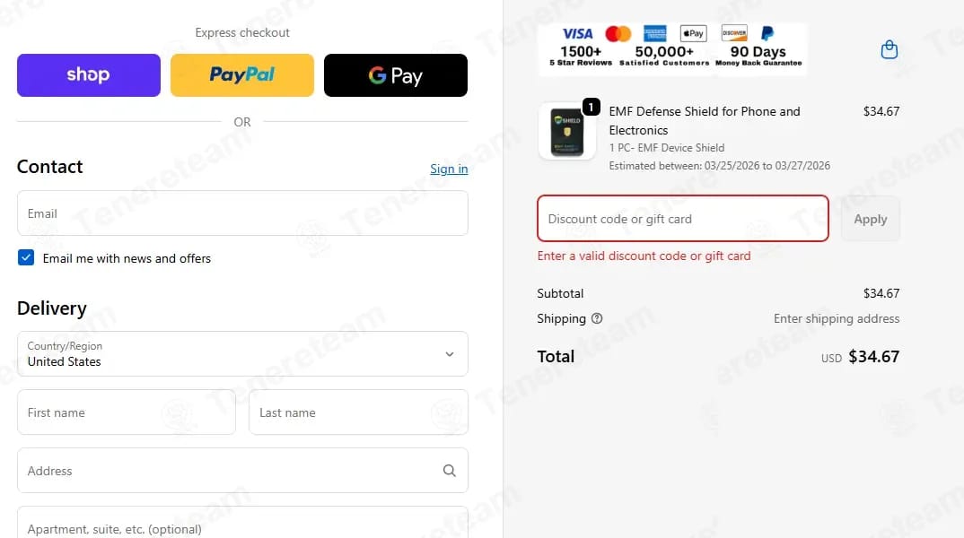 Emf Shield coupon code tested July 2026 – Coupons Scout