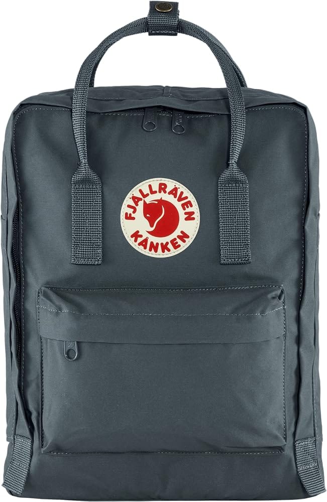 Fjallraven Kanken Classic backpack in graphite showing durable Vinylon fabric and iconic design