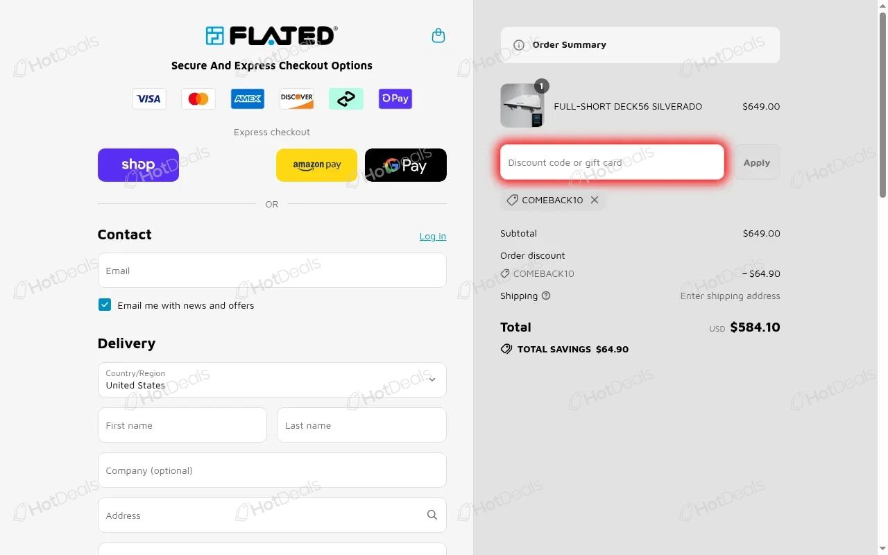 Flated coupon code tested July 2026 – Coupons Scout