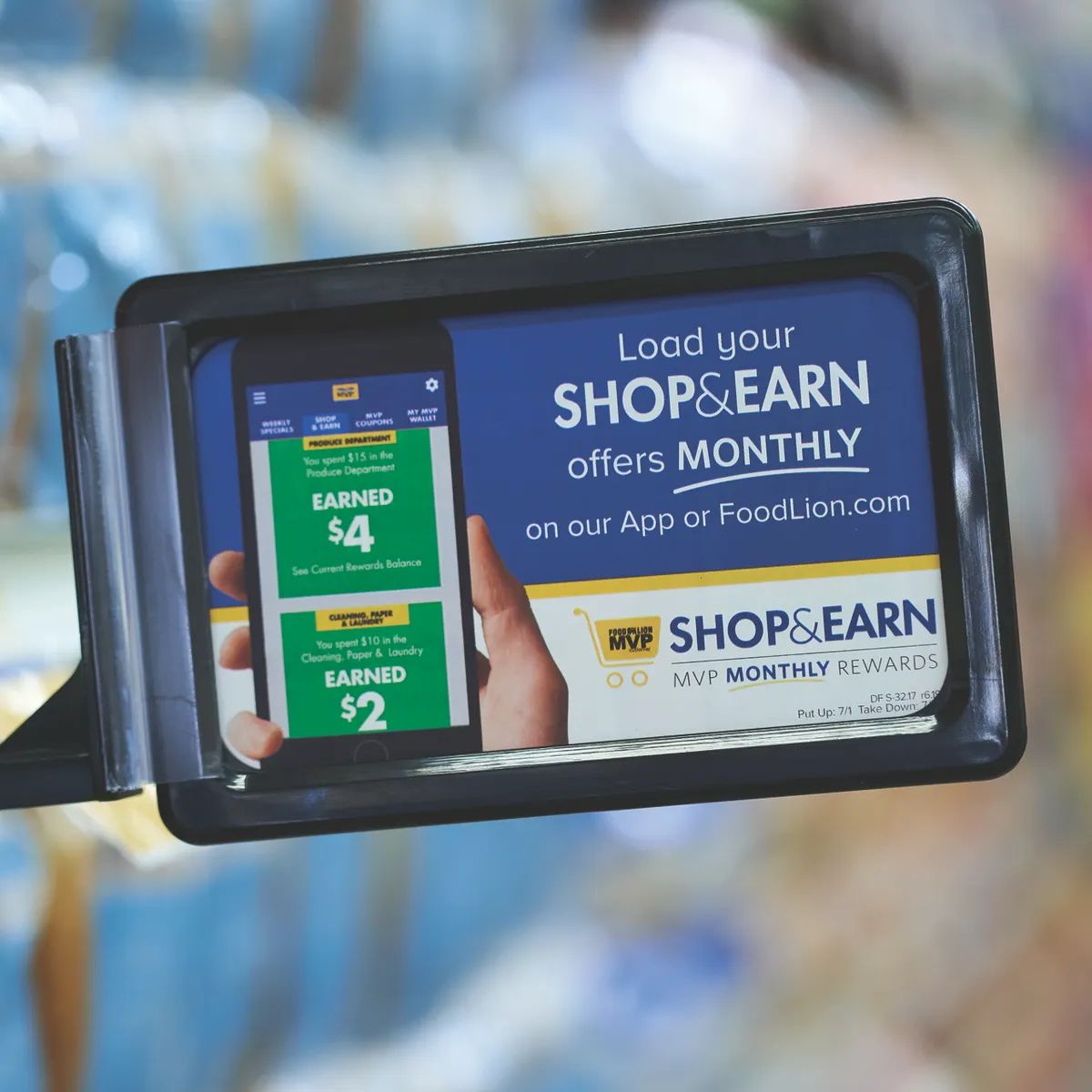 Food Lion MVP loyalty program display showing personalized rewards for customer savings