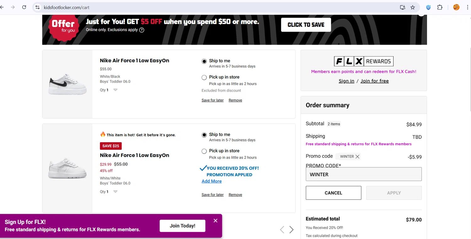 Foot Locker DE coupon code tested July 2026 – Coupons Scout