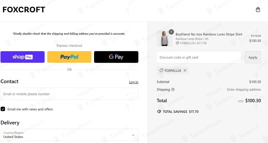 Foxcroft coupon code tested July 2026 – Coupons Scout