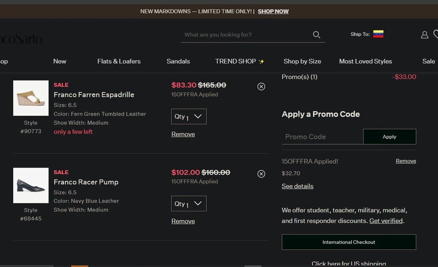 Franco Sarto coupon code tested July 2026 – Coupons Scout