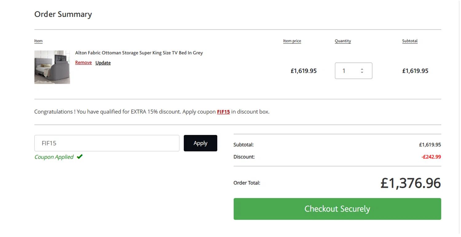 FurnitureInFashion FiF coupon code tested July 2026 – Coupons Scout