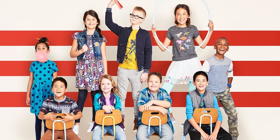 Target Cat and Jack kids clothing brand section featuring durable warranty-backed apparel