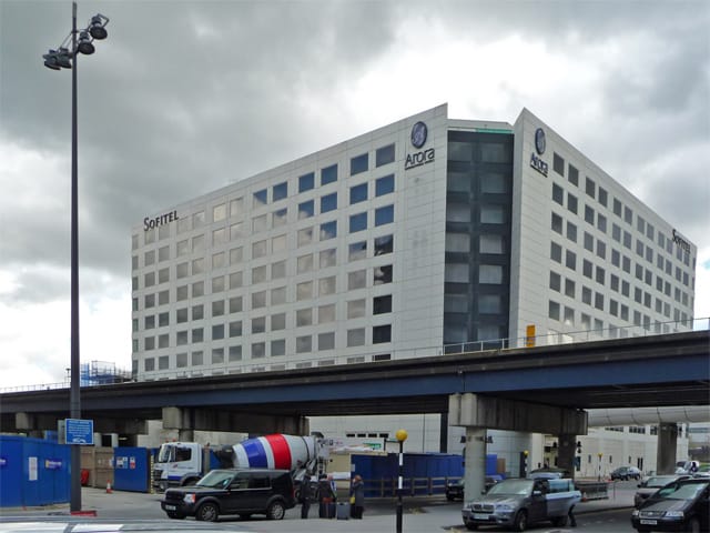 Sofitel hotel at Gatwick Airport North Terminal exterior view London UK