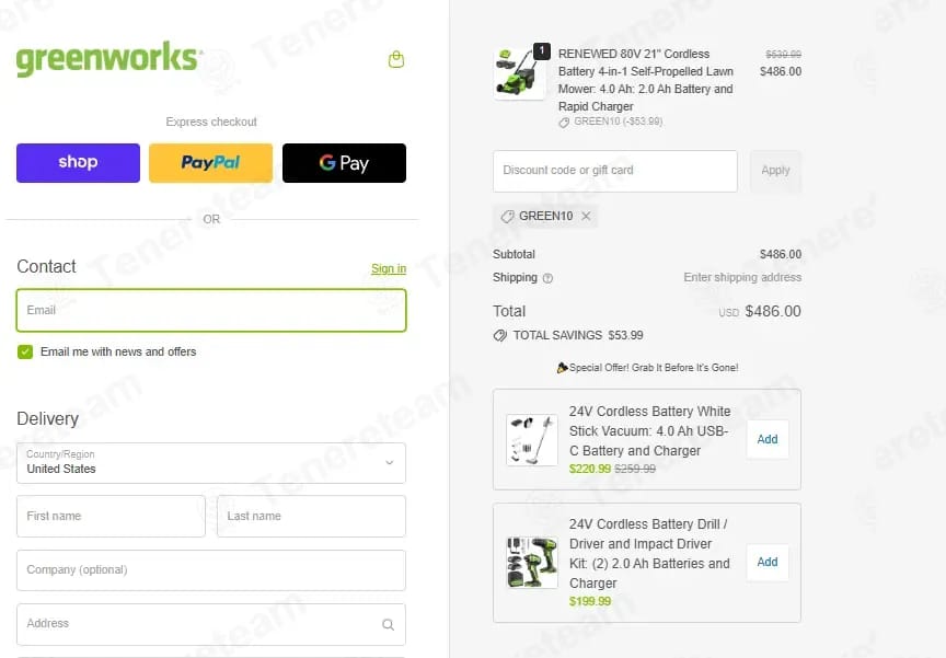 GreenworksTools coupon code tested July 2026 – Coupons Scout
