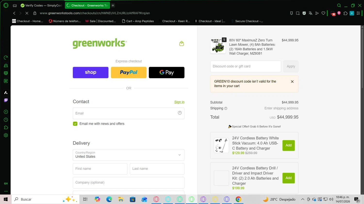 GreenworksTools coupon code tested July 2026 – Coupons Scout