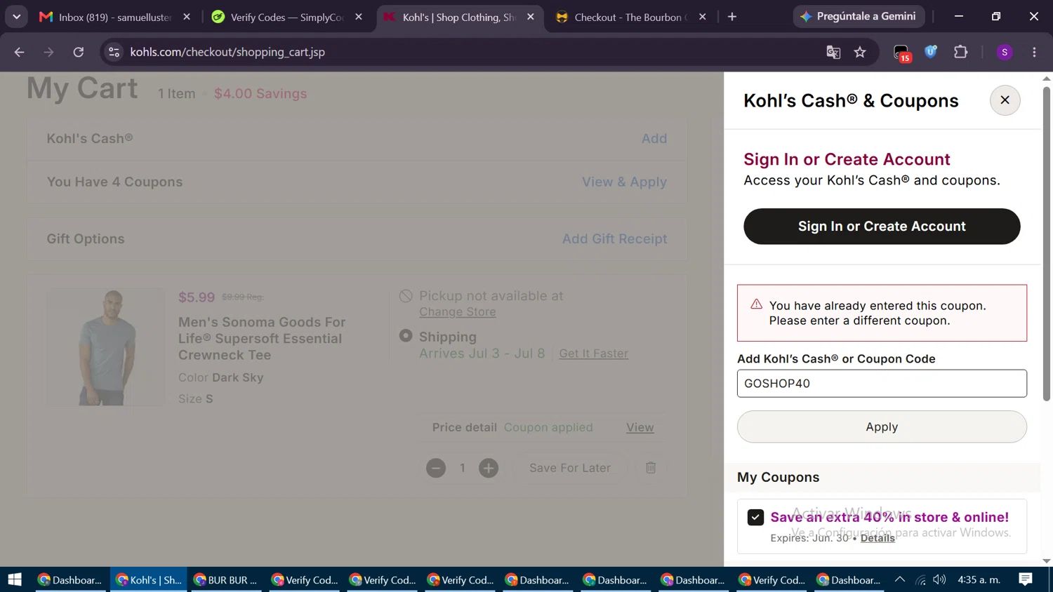 Kohl's coupon code tested September 2026 – Coupons Scout