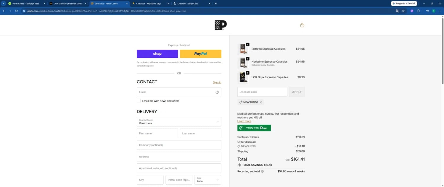 LOR ES Presso coupon code tested July 2026 – Coupons Scout