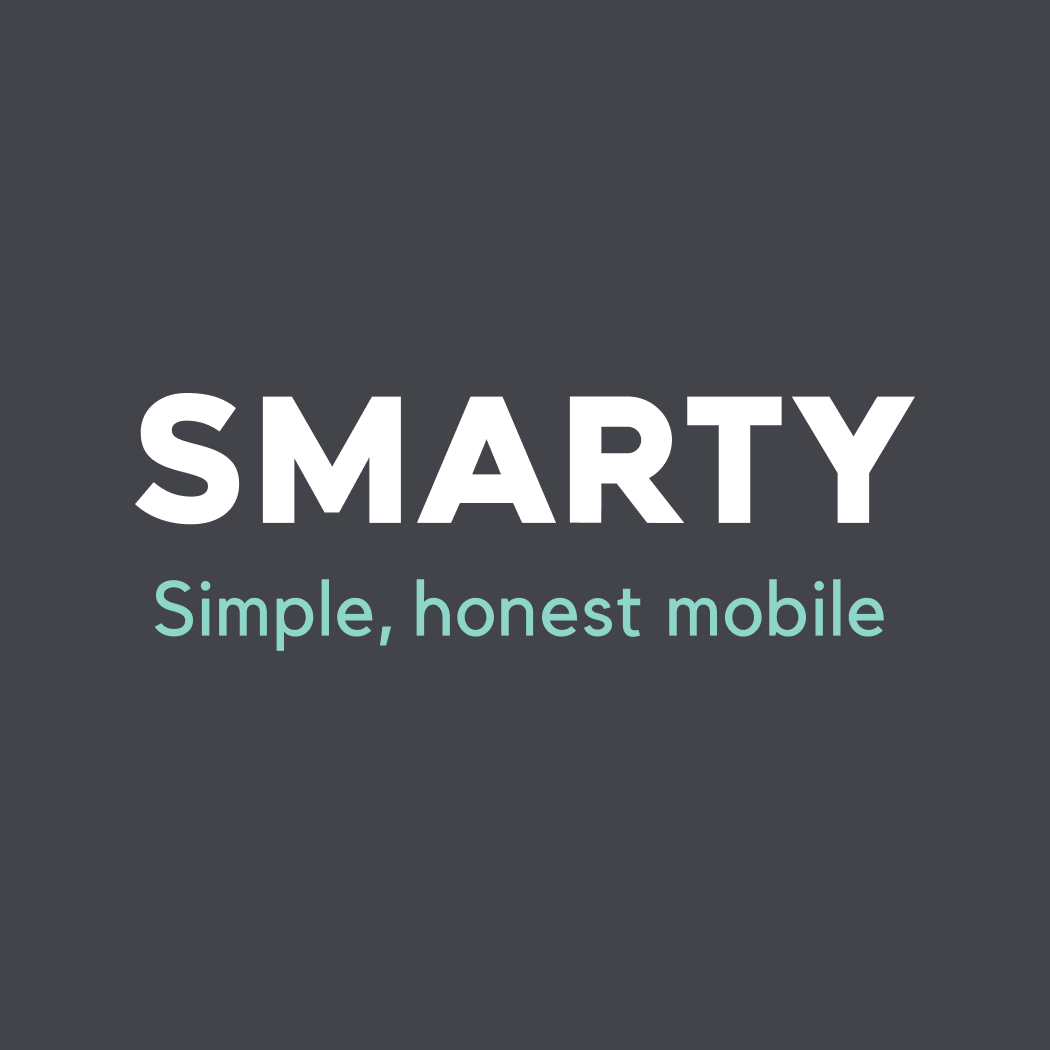 Smarty simple honest mobile UK MVNO homepage highlighting SIM only 5G plans