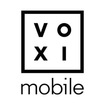 VOXI mobile UK network brand logo circle profile identity for youth focused MVNO