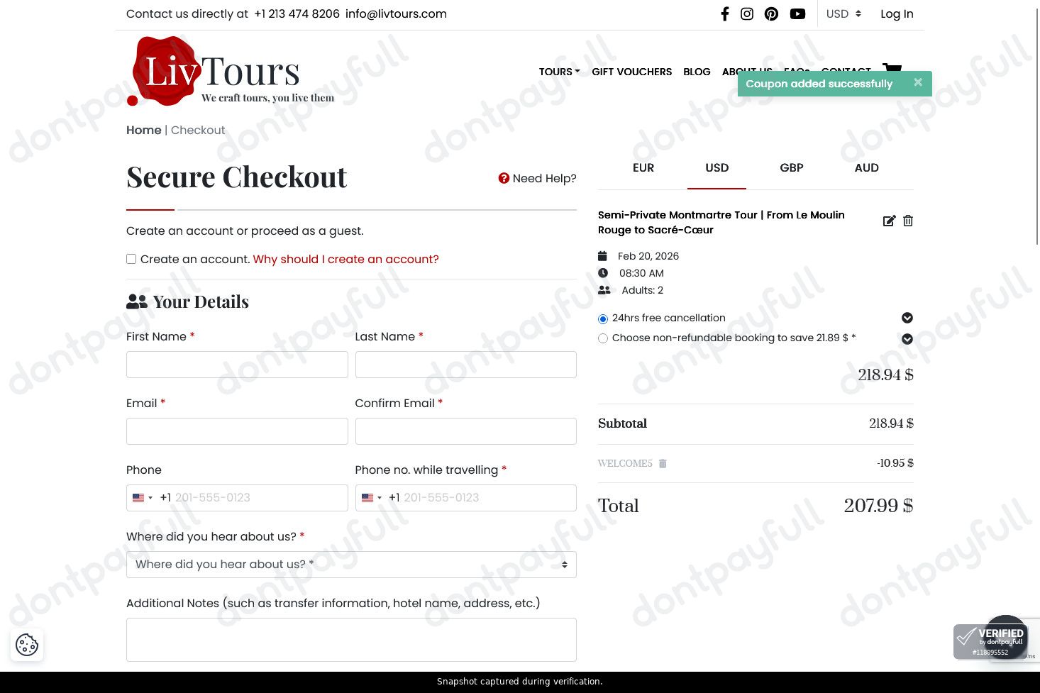 LivTours coupon code tested July 2026 – Coupons Scout