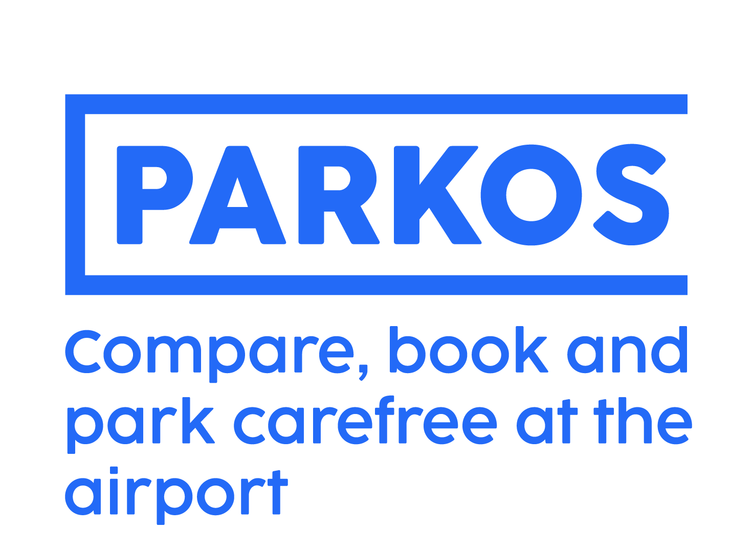 Parkos airport parking service showing lot details with reviews and pricing information