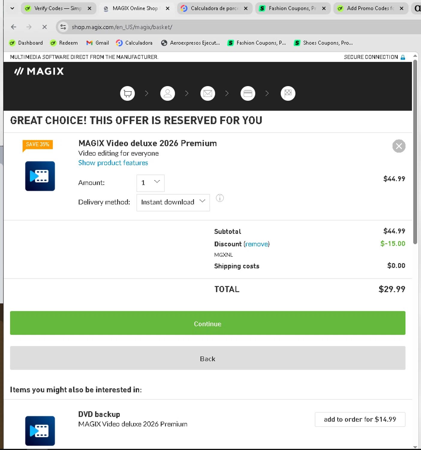 MAGIX Software coupon code tested July 2026 – Coupons Scout