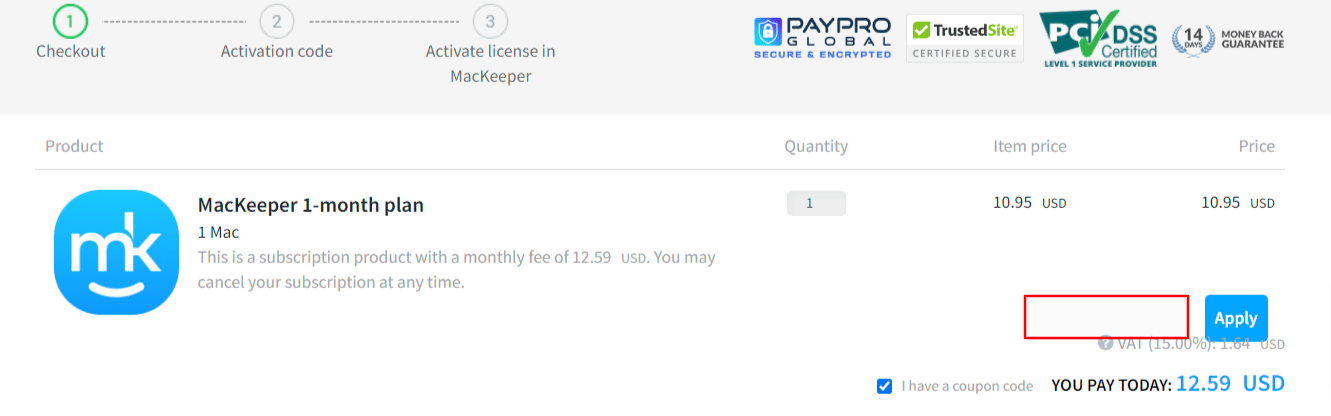 MacKeeper coupon code tested July 2026 – Coupons Scout