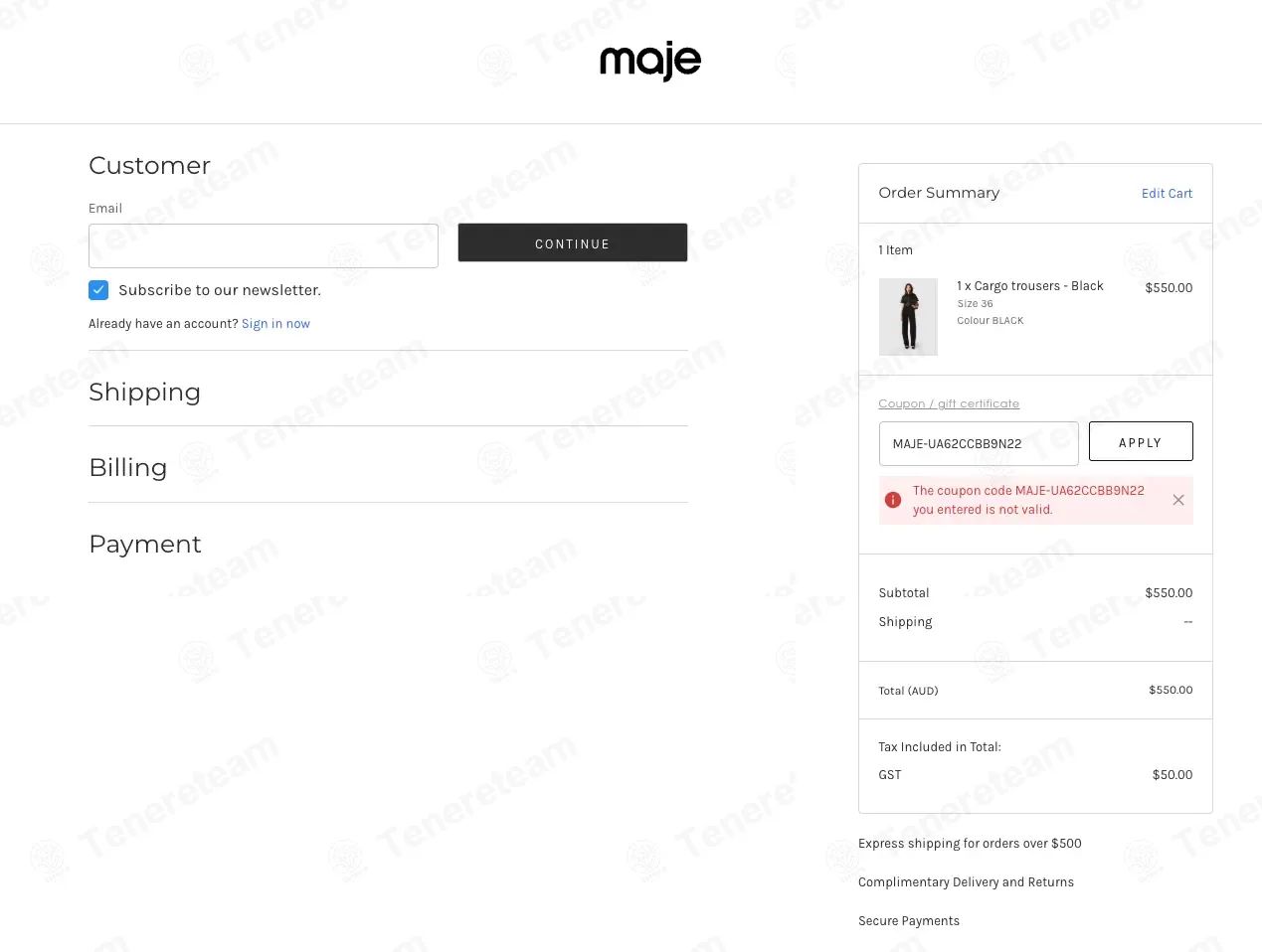 Maje US coupon code tested July 2026 – Coupons Scout