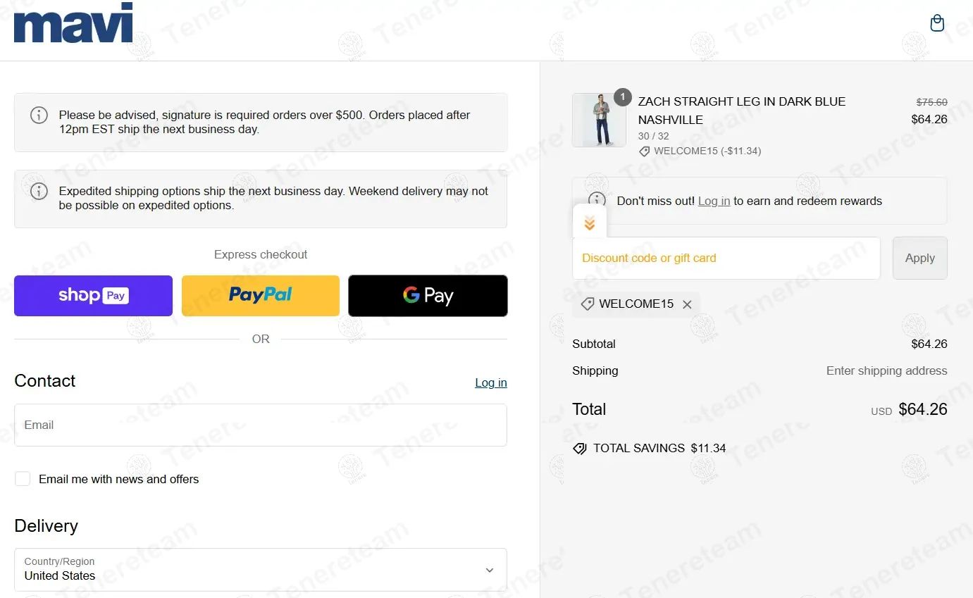 Mavi Jeans CA coupon code tested July 2026 – Coupons Scout