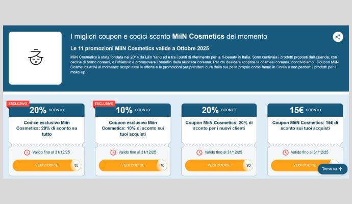 MiiNCosmetics IT coupon code tested July 2026 – Coupons Scout