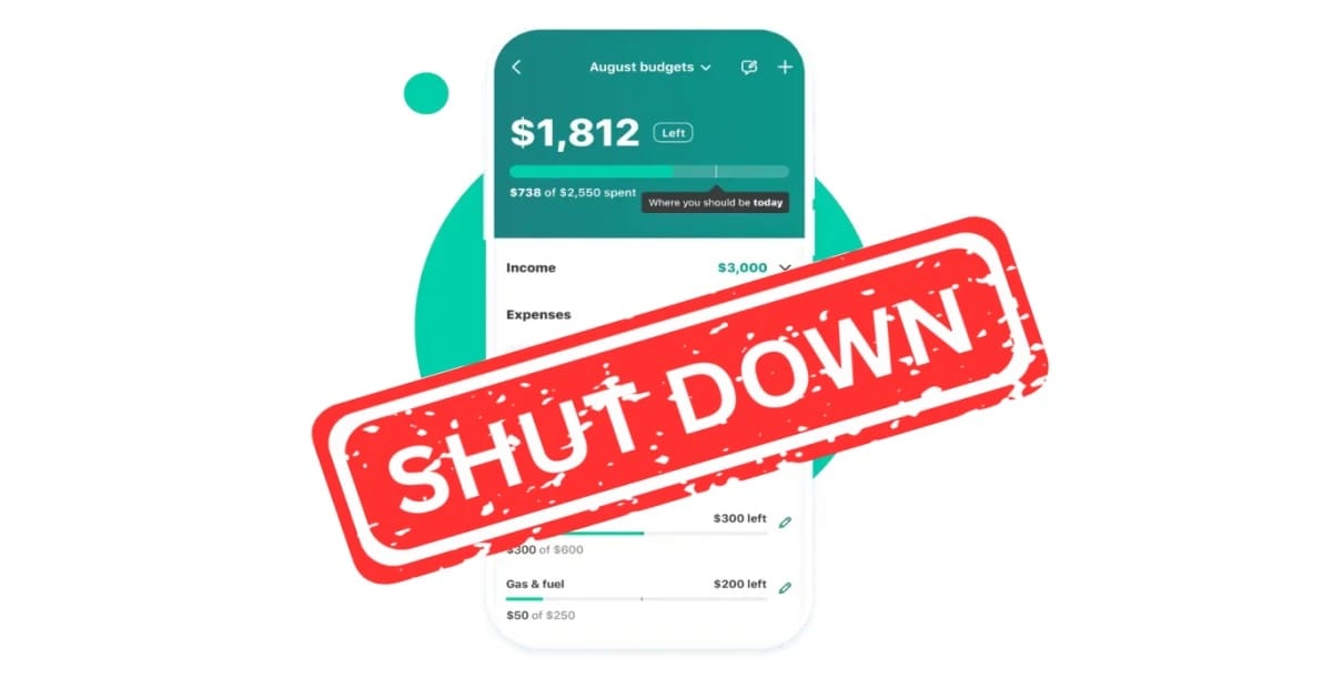 Intuit Mint personal budgeting app shutdown announcement with alternative options for Canadians