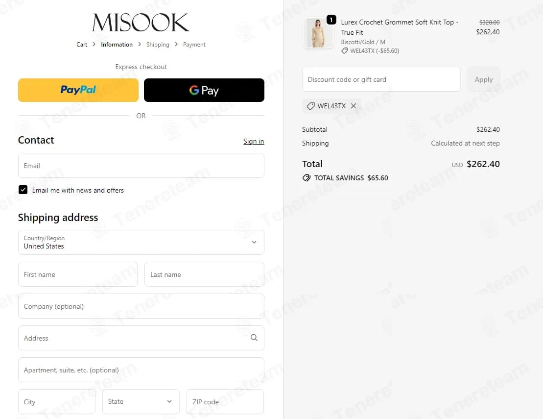 Misook coupon code tested July 2026 – Coupons Scout