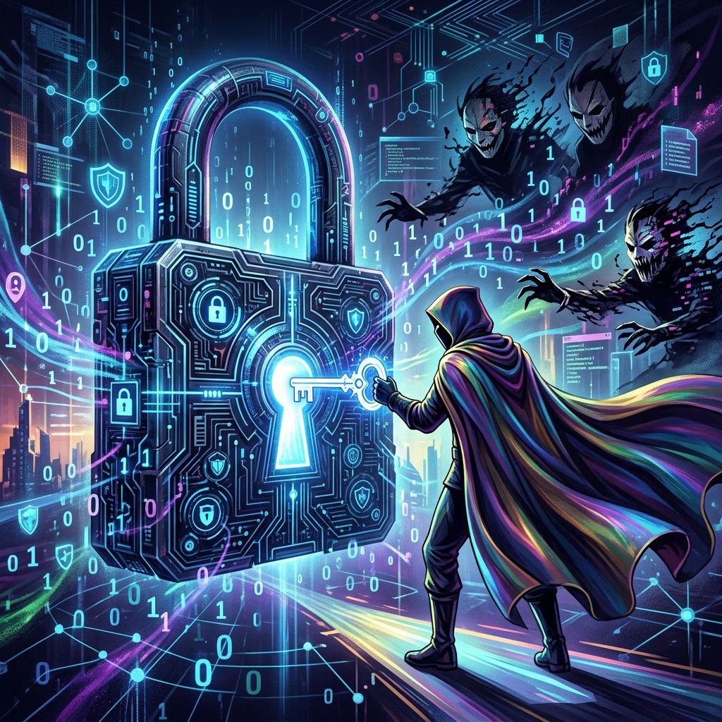 Digital padlock illustration representing AI browser extension data privacy and user protection