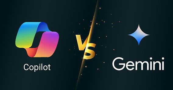 Microsoft Copilot and Google Gemini AI assistants shown as free platform native alternatives